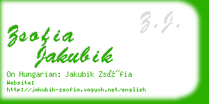 zsofia jakubik business card